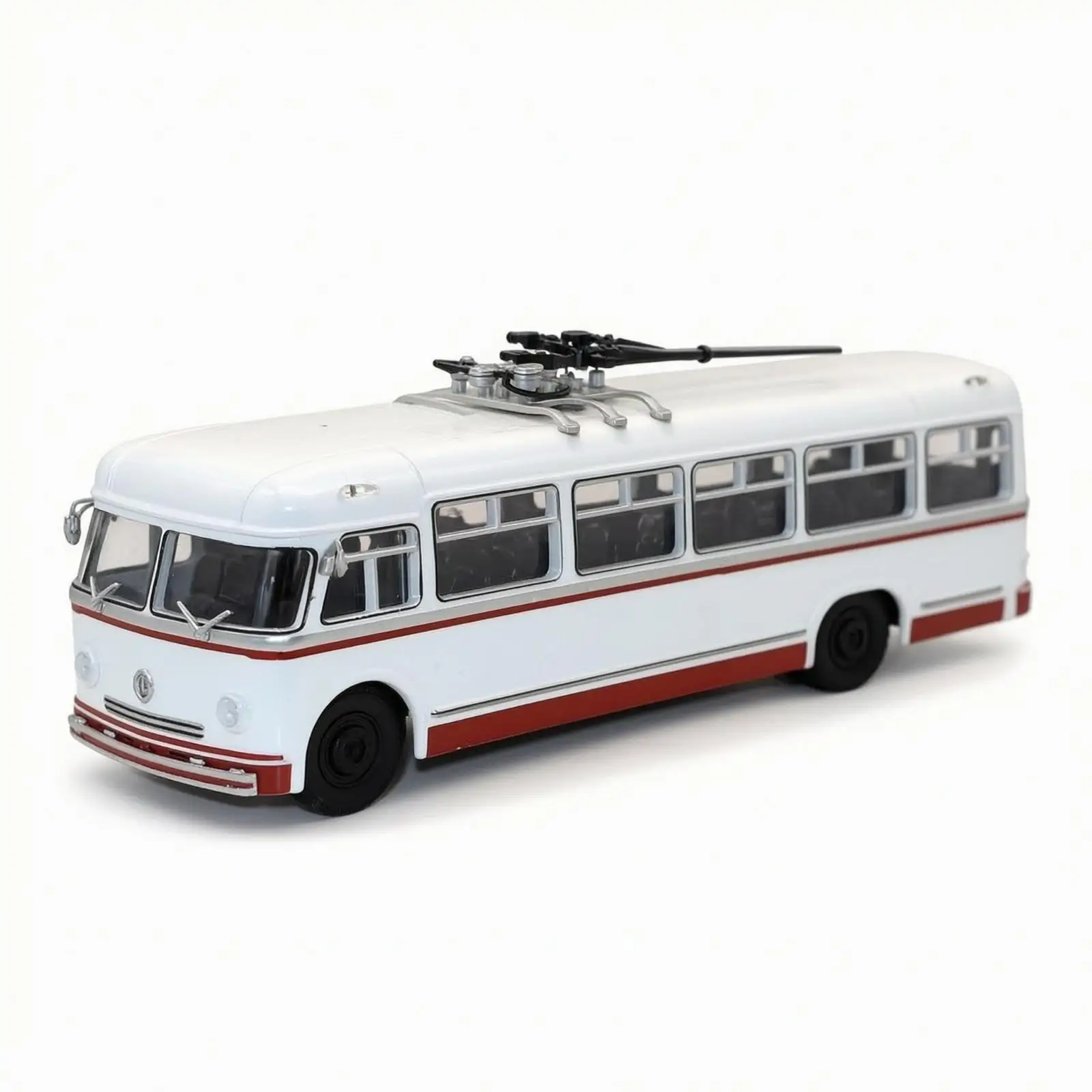 Trolleybus Model 1:43 Scale Collectible Bus Classic Toy Bus with Trolley Pole