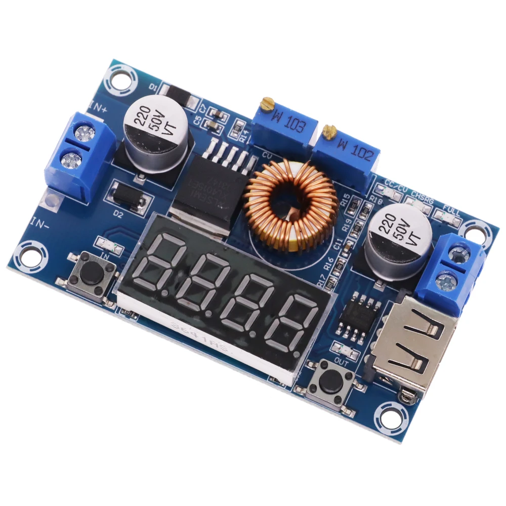 DC-DC XL4015 5A Digital LED Drive Lithum Battery Charger Module CC/CV USB Step Down Buck Converter With Voltmeter Ammeter