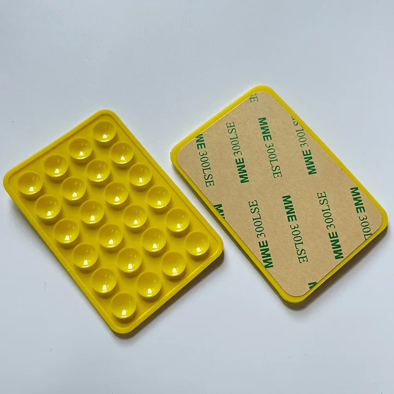 Doppelseitiges Silikon-Saugpad für Handyhalterung, Saugnapf mit Klebstoffrückseite, Silikon-Gummi-Saugpad für Fixierpads