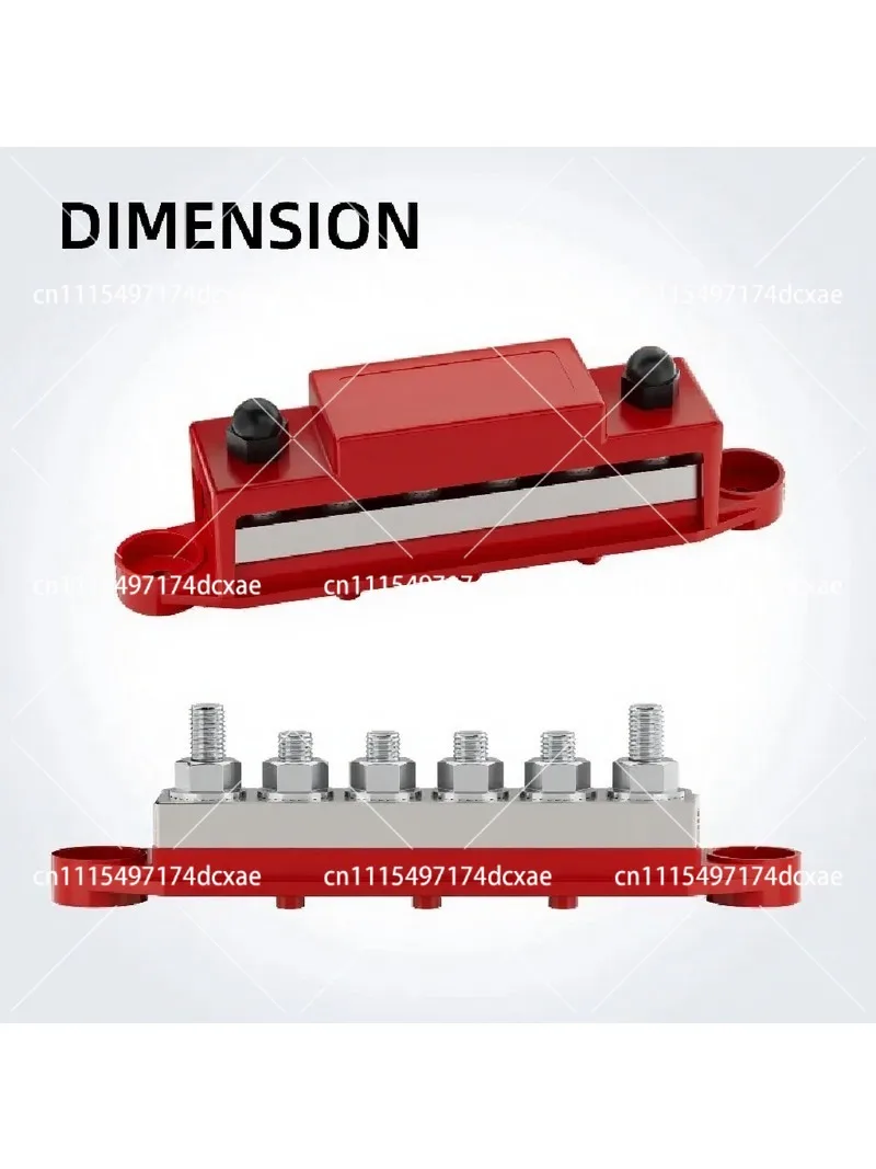 400A 12V Bus Bar Power Distribution Block with 6 x 5/16