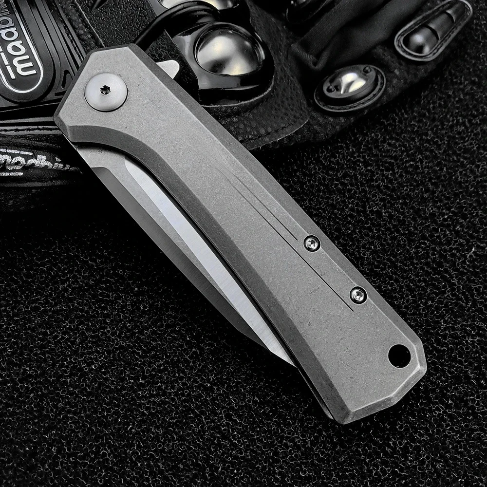 All Steel Ball Bearing Flipper Folding Pocket Knife D2 Steel Blade 420 Steel Handles Camping EDC Outdoor Survival Cutter Knives