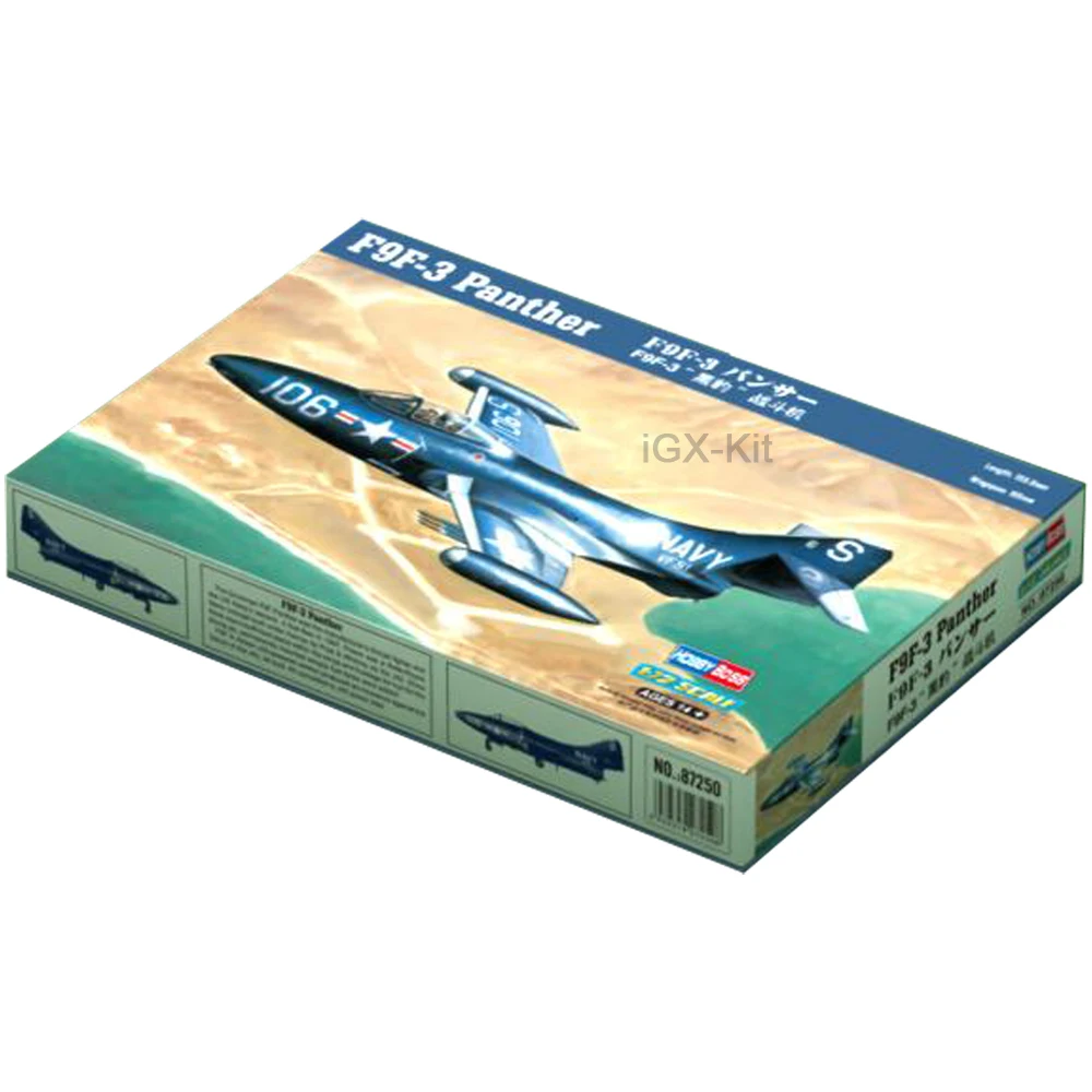 HobbyBoss 87250 1/72 Scale US F9F F9F-3 Panther Fighter Jet Spy Aircraft Plane Hobby Craft Toy Plastic Model Building Kit