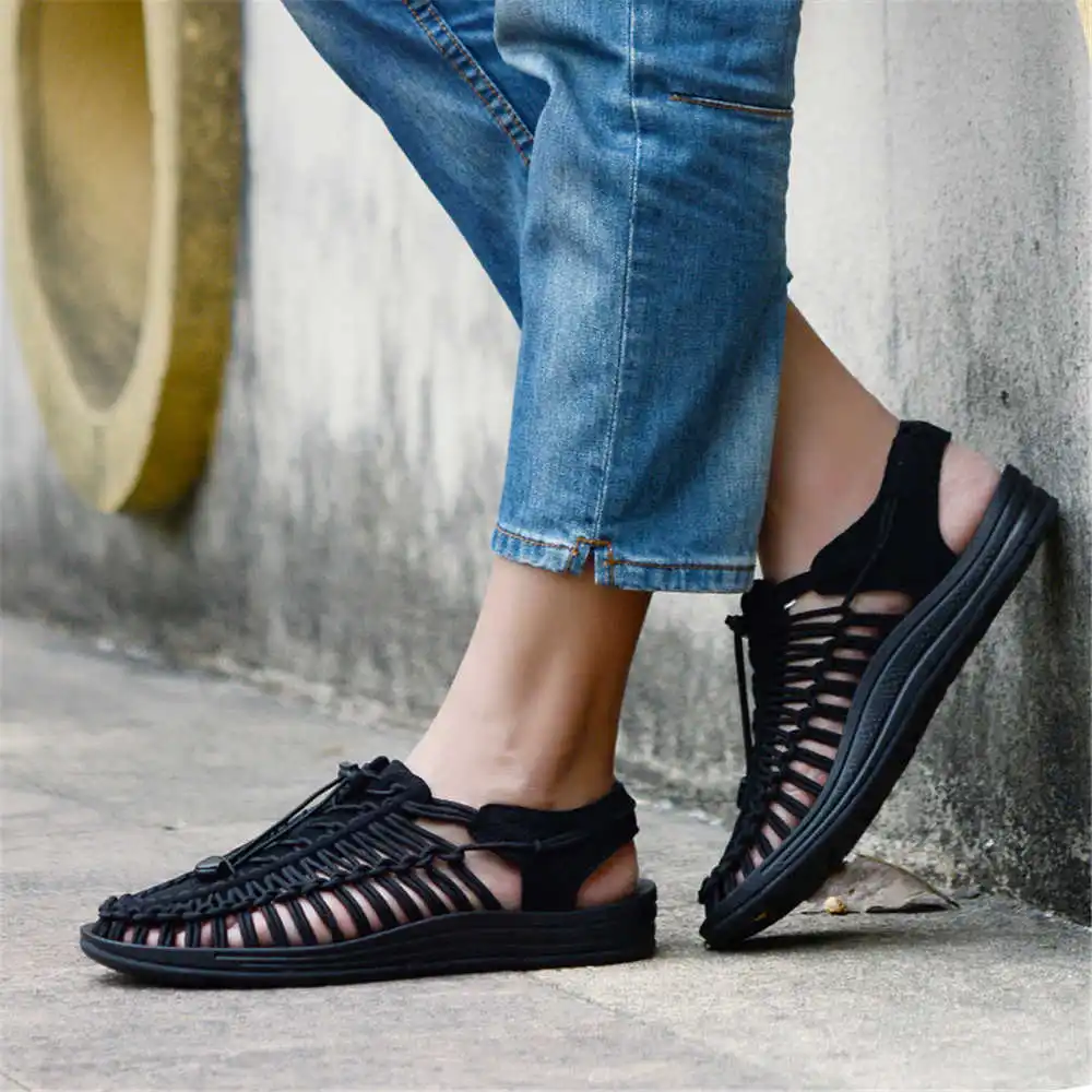 

Size 44 Flat Sole Brown Sandals Men Boots Black Shoes Slippers For Summer Sneakers Sport Functional Snekers New Collection