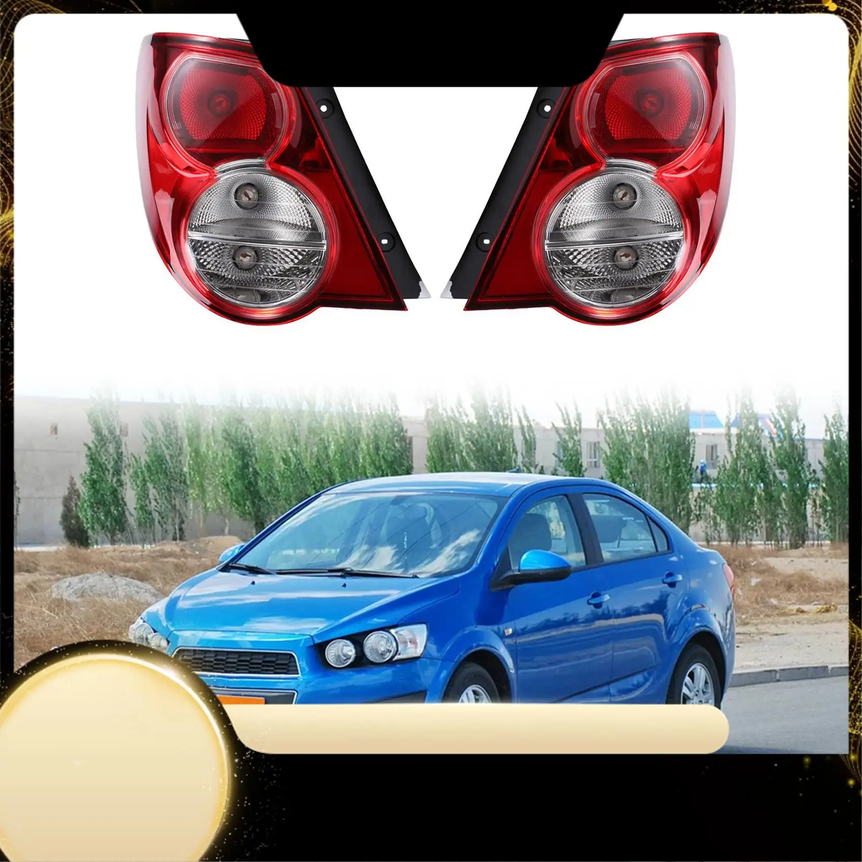 

Car Rear Bumper Tail Lamp Driving Stop Brake Light For Chevy Sonic 4D Aveo 4D 2011-2013-A74F