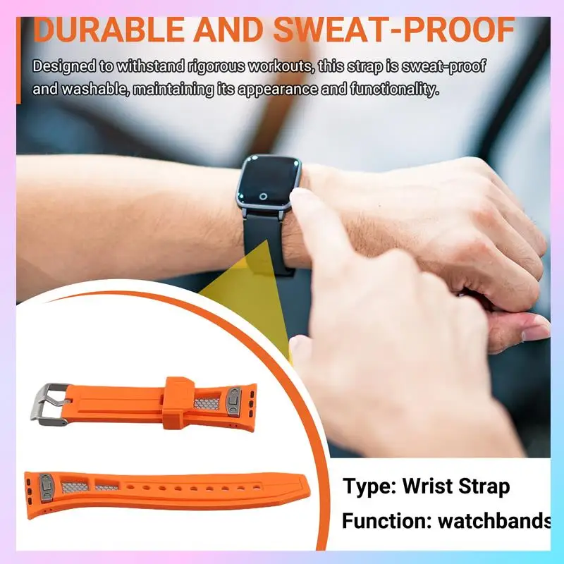 

AB25-ремешок для ремешка для часов 49 мм, резиновый спортивный браслет, сменные аксессуары для браслета