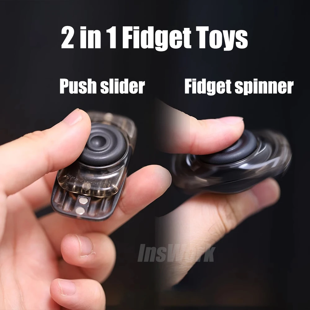 Gao Studio NAMPOO Fidget Spinner Push Slider 2 in 1 EDC Toys for Stress Relief Creative Novelty Toy Gift for You with Box