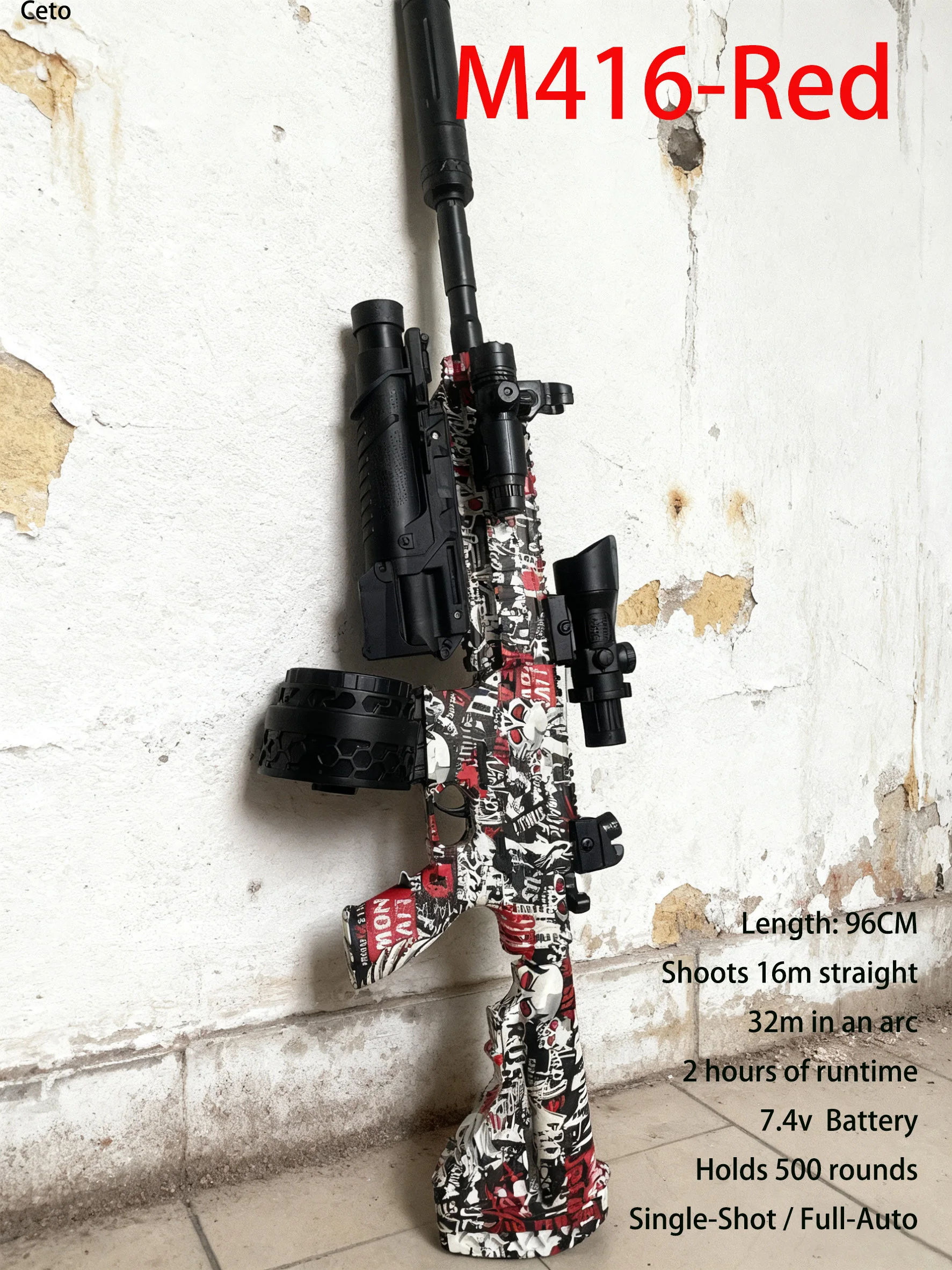 Automatyczny pistolet na kulki żelowe |   Ekologiczna zabawka do strzelania na zewnątrz o dużym zasięgu do bitew zespołowych |   Bezpieczne pistolety na kulki żelowe dla dorosłych