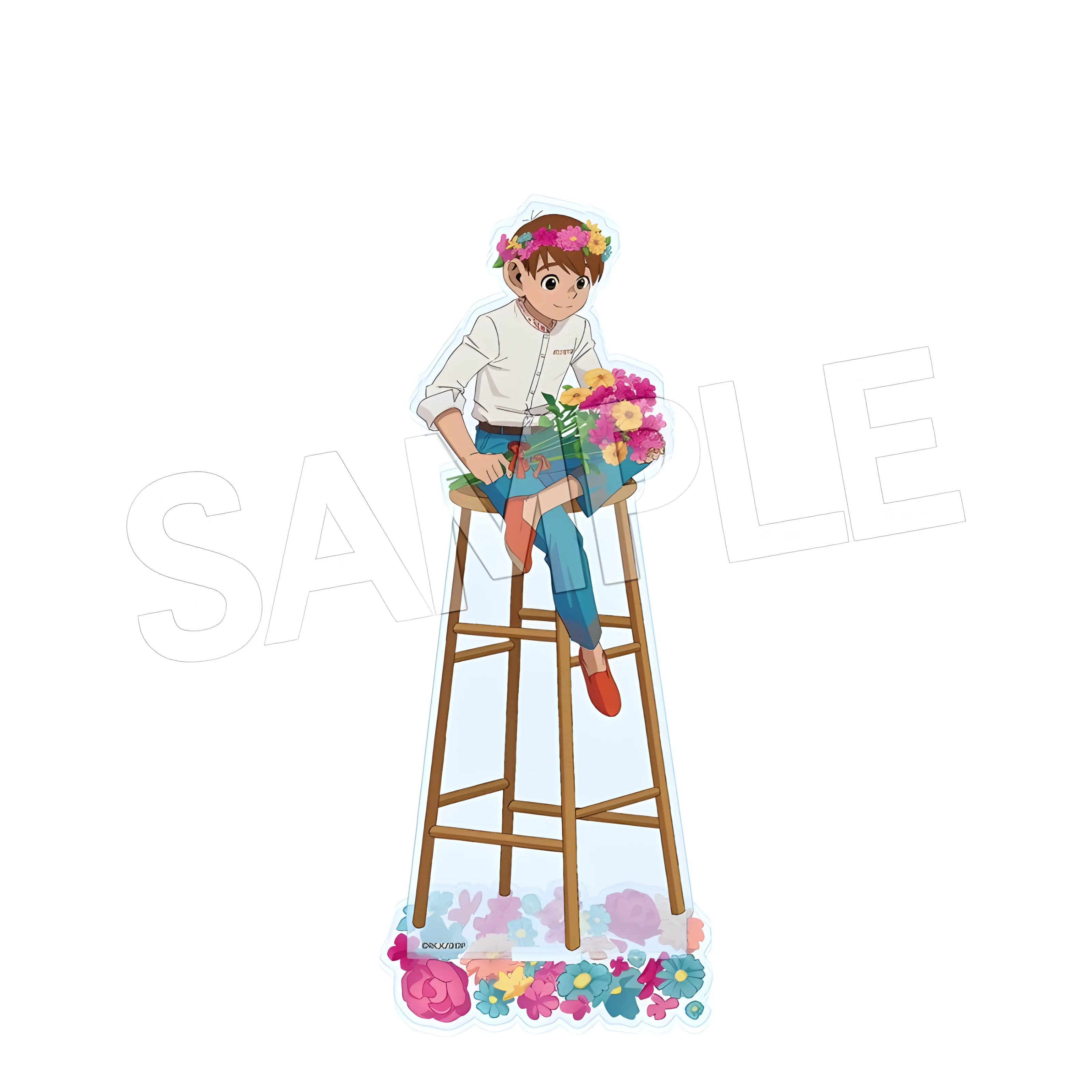 Dungeon Meshi Flower Crown Senshi Acrylic Stand Pop Key Chain Home Desk Decor for Fans Standee Merchandise