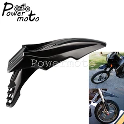 For DRZ KX YZ WR XR CRF RMZ DR RM Motorcycle ABS Plastic Black Front Fender Motocross Mudguard Cover Enduro Supermoto Universal