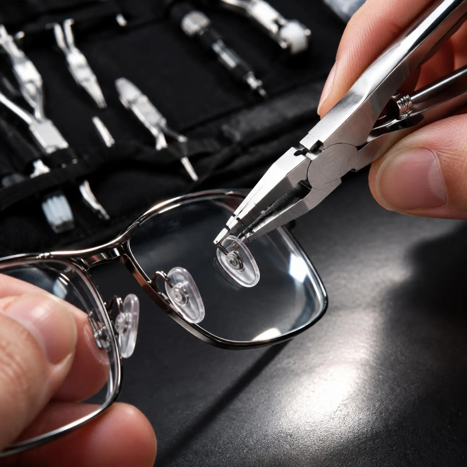 Eyeglass Adjustment Tool Kit with Interchangeable Simple to Use to Carry Eyeglass Repair Tool Kit with Screwdrivers and Pliers