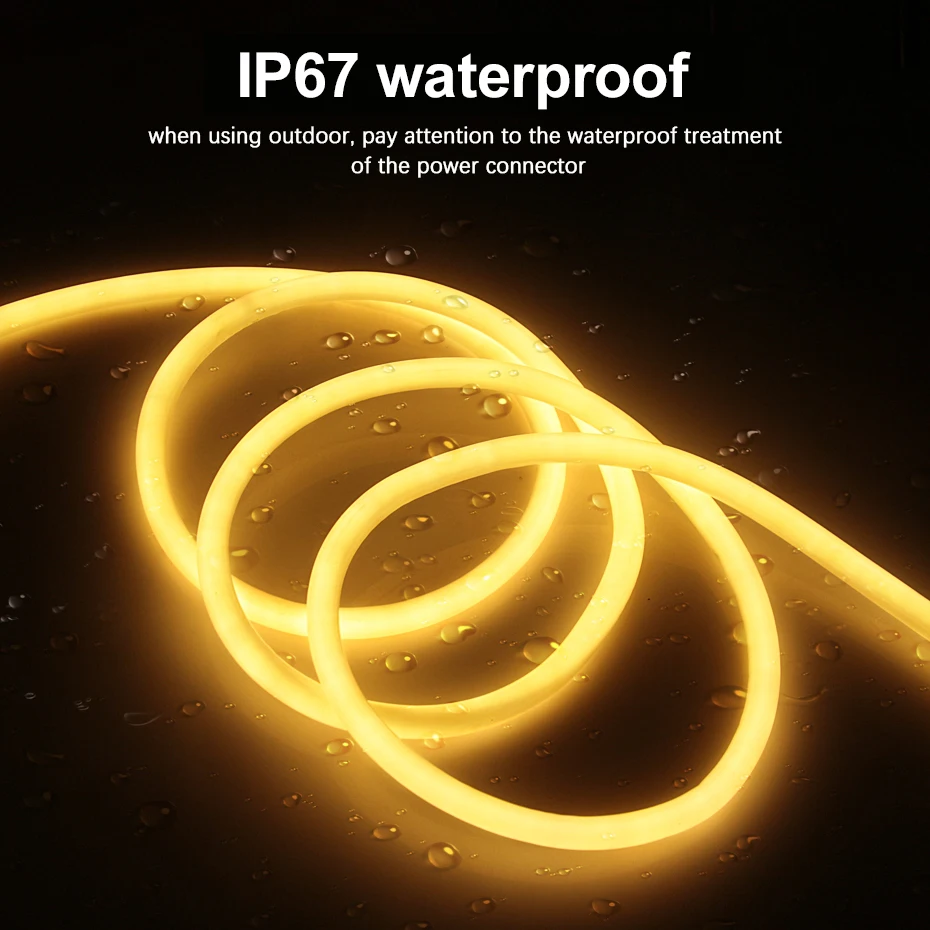 220V Round Led Neon Light with Dimmable Timing Plug EU AU White Red Green Blue Pink Waterproof Led Neon Strip For Outdoor Garden