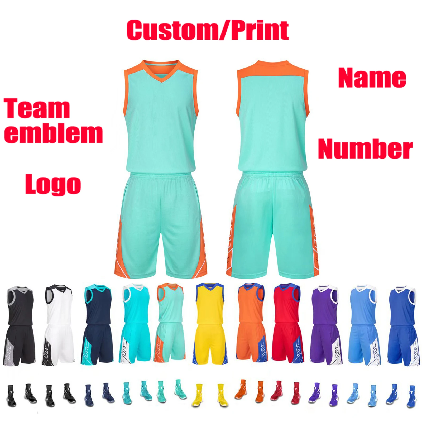 Basketball jersey custom Basketball training suit Adults and Kid clothes Sports vest Men Boys Basketball jersey Sets Large size