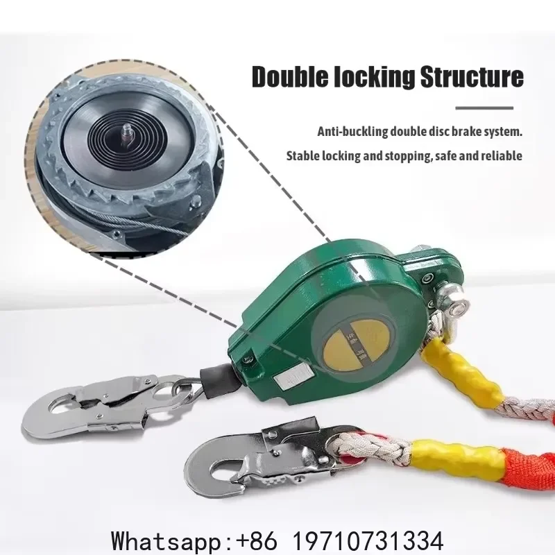 for Heavy Duty Cargo Elevator Crane Self Locking Fall Arrester 3m 10m Speed Difference Airborne Protection Device