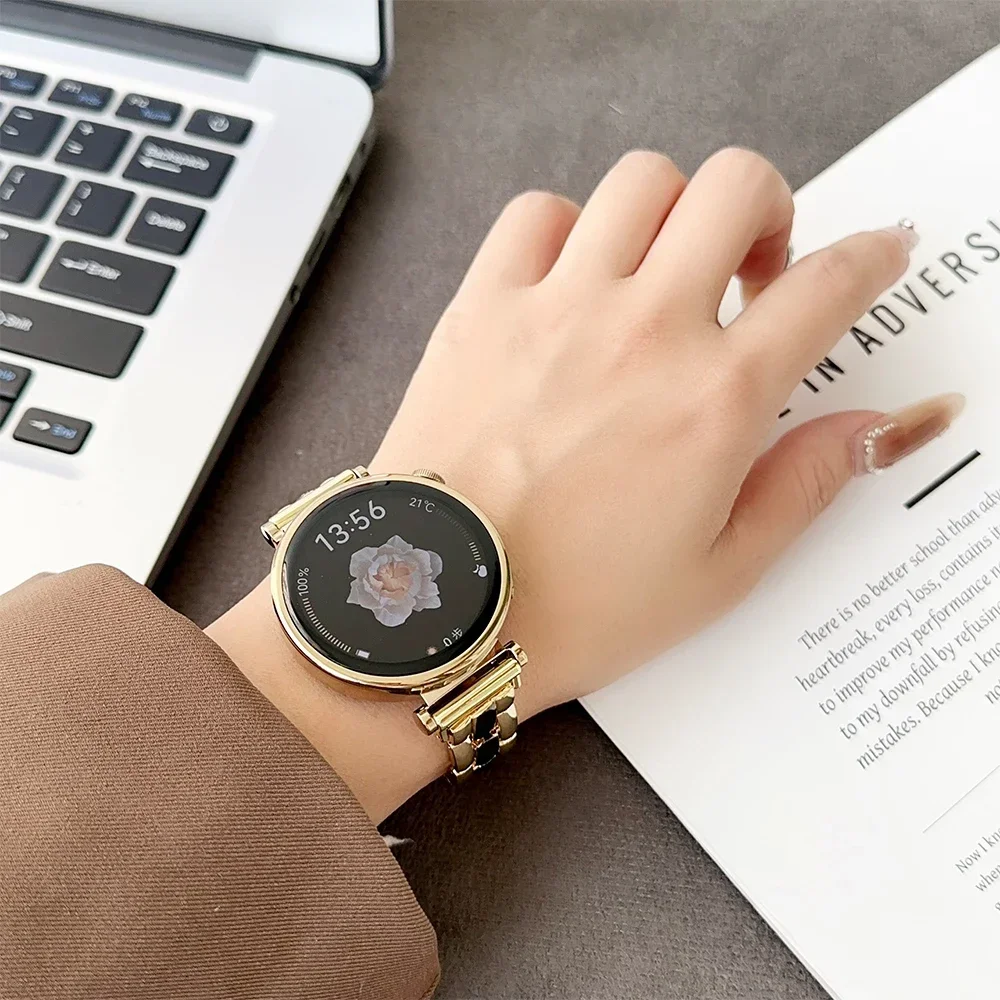 Women Metal Chain Band for Huawei GT4 GT5 41mm Smart Watch 18mm 20mm 22mm Bracelet for Samsung Galaxy 7 6 5 FE 44mm 40mm Active