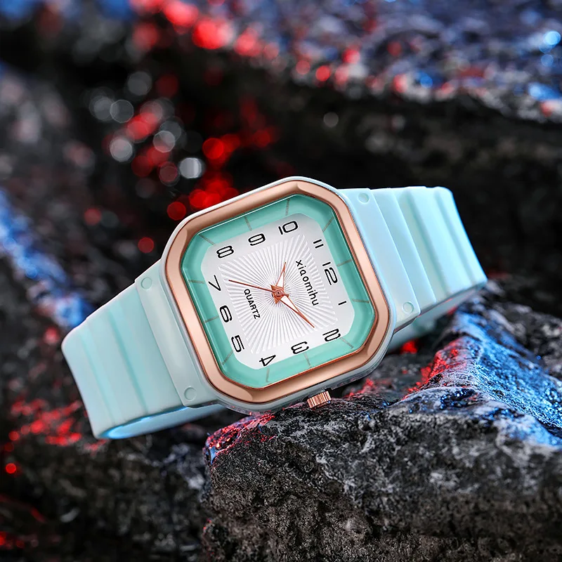 UTHAI BK53 Fashion Women watch square silicone student couple watches simple quartz watch elegant clock gift watches for woman