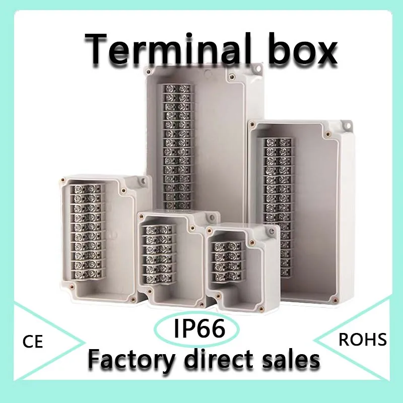 Customized ABS Waterproof terminal box with terminal cable power supply Outdoor Terminal Waterproof Electric Cable Branch Box 