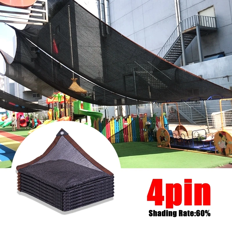 Black 4 Pin Anti-UV HDPE Sunshade Net Garden Fence Privacy Enclosure Mesh Bonsai Succulent Plants Shading Sails Camping  Canopy