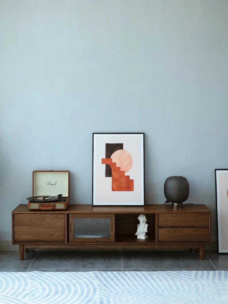 

Скандинавский антикварный шкаф для телевизора из массива дерева, бытовой минималистичный аудиовизуальный шкаф