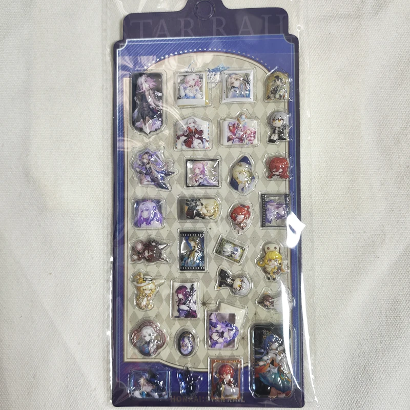 Random 8Pcs Stickers March 7th Dan Heng Seele Bronya Jing Yuan Kafka Silver Wolf Blade Luocha Fu Xuan Jingliu Crystal
