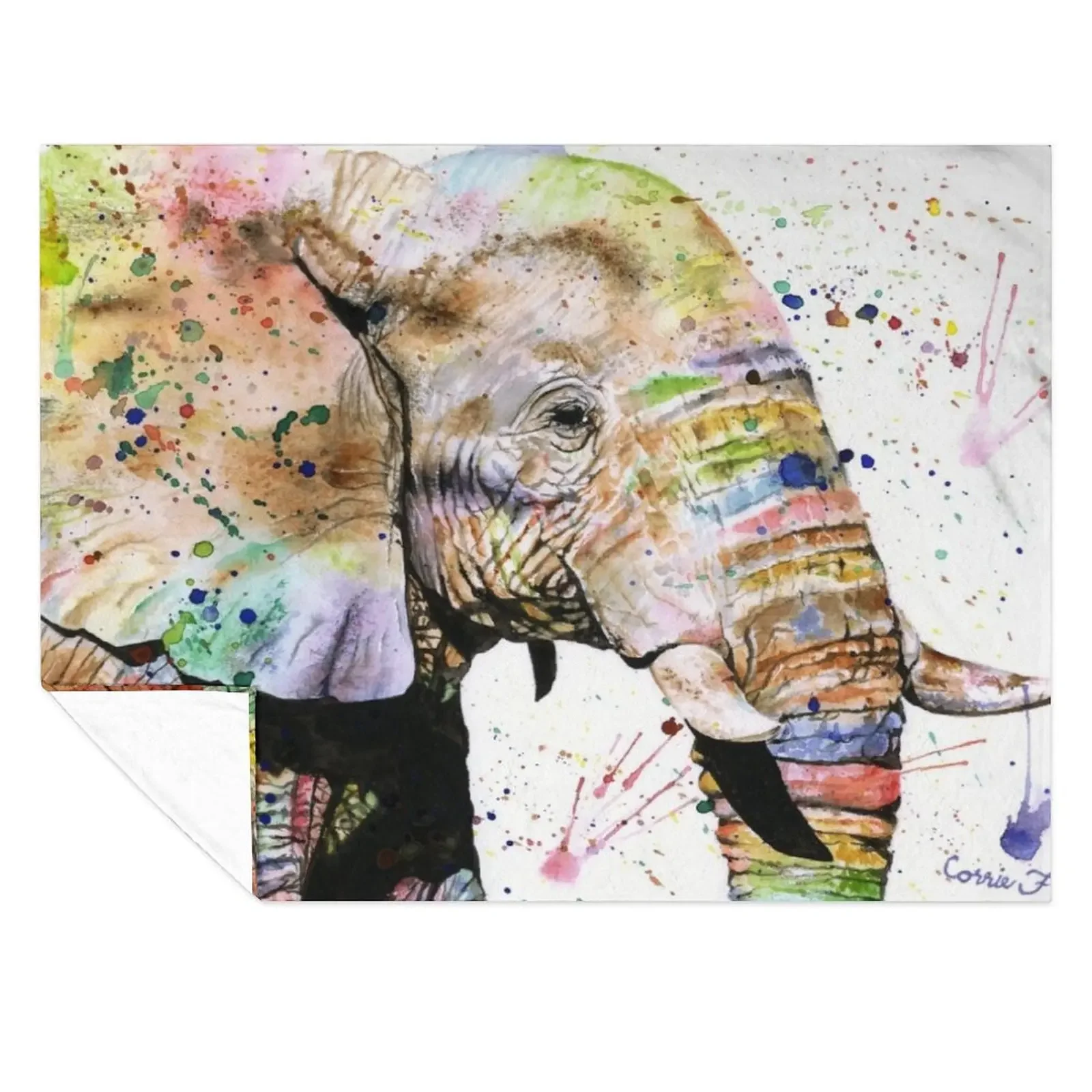 

Watercolor Elephant Painting - Gentle Giant Throw Blanket Blankets For Bed Decorative Throw Multi-Purpose Blankets