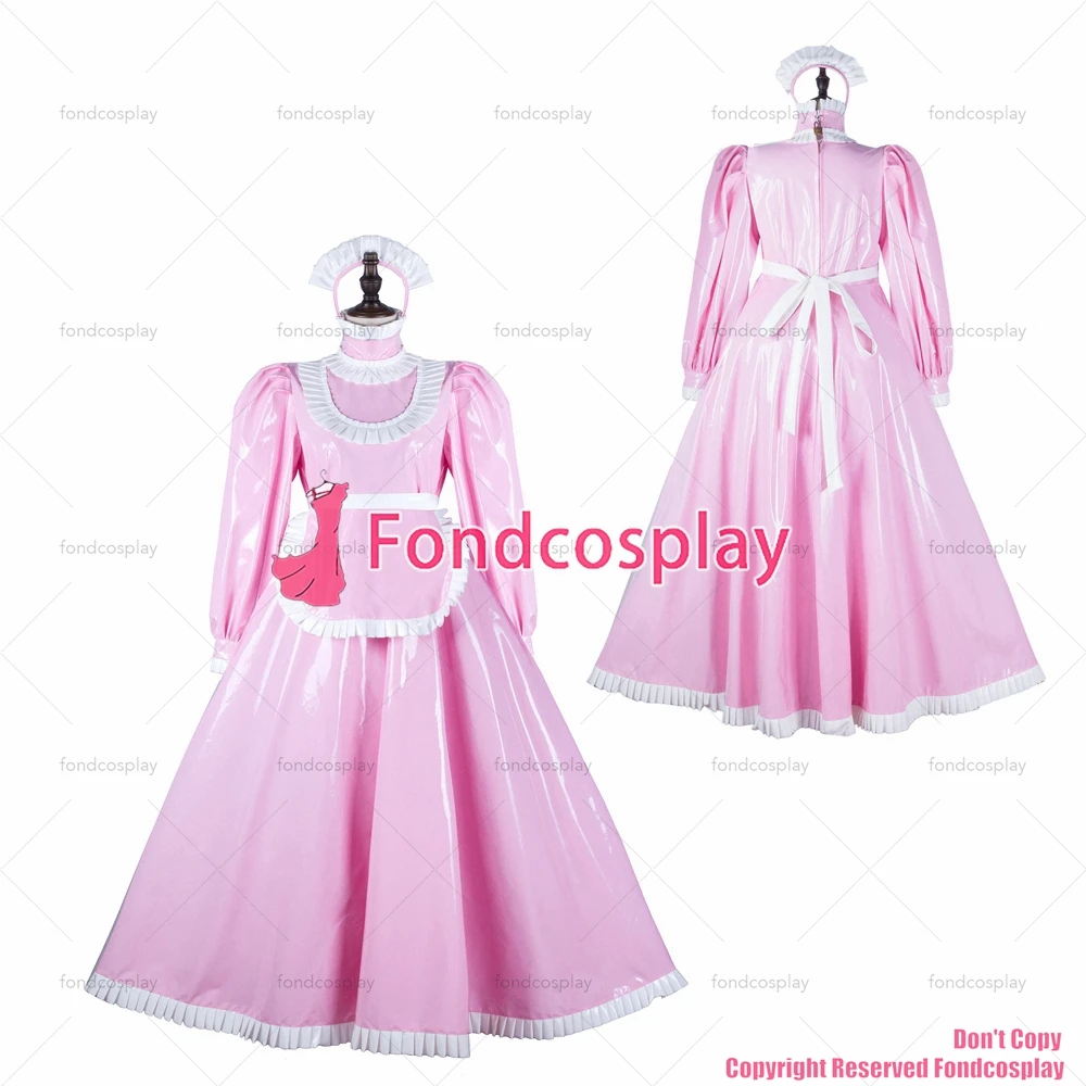 

Sissy maid pvc dress lockable Uniform cosplay costume Tailor-made[G2359]