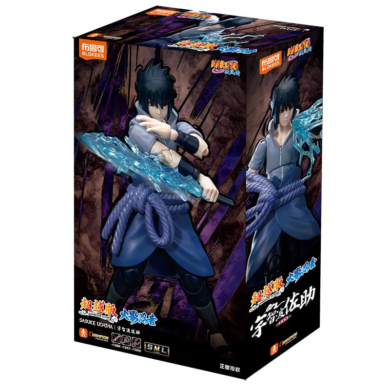 BLOKEES Original NARUTO Uchiha Sasuke Namikaze Minato Serie CHAMPION CLASS Golden Flash ‌   Figuras de Acción Armables, Juguetes, Modelo