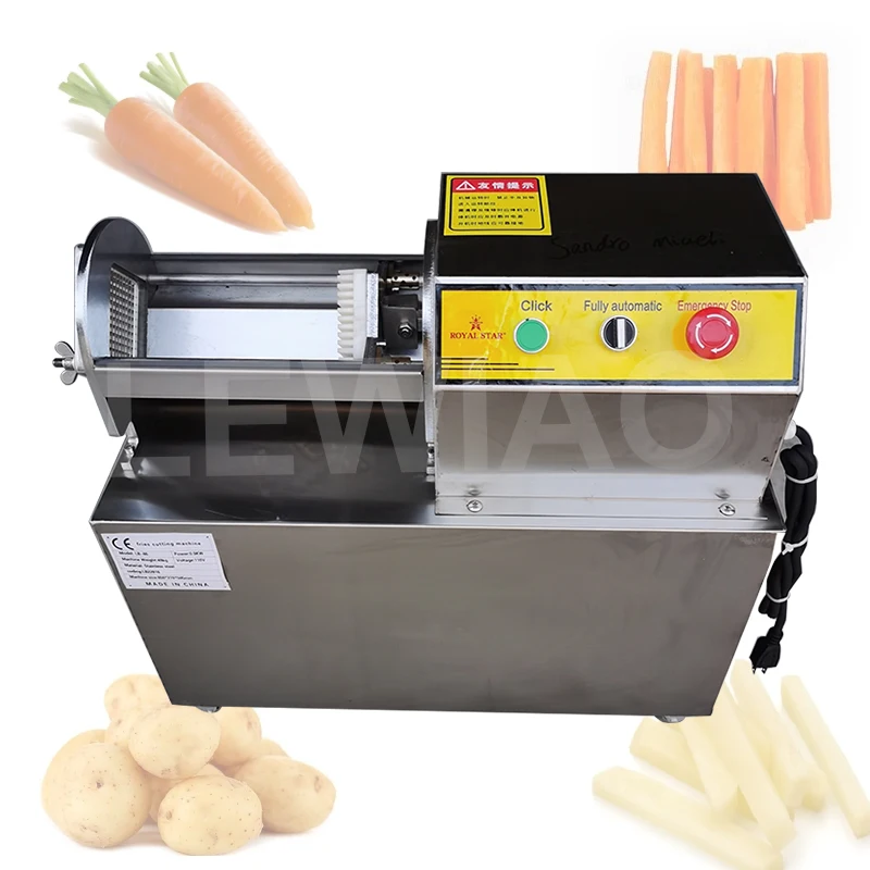 Machine électrique de découpe de frites pour pommes de terre, radis et concombre, en acier inoxydable