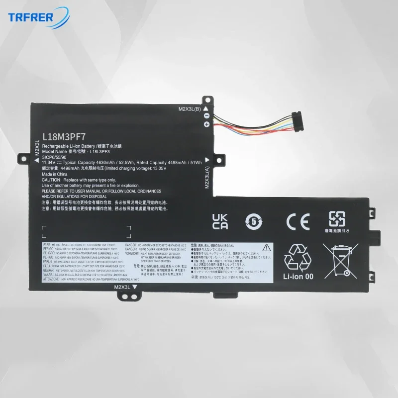 แบตเตอรี่แล็ปท็อป L18m3pf7สำหรับ Lenovo IdeaPad S340-14 S340-15IWL Xiaoxin 14-2019 15-2019 l18c3pf7 l18l3pf3 l18c3pf6