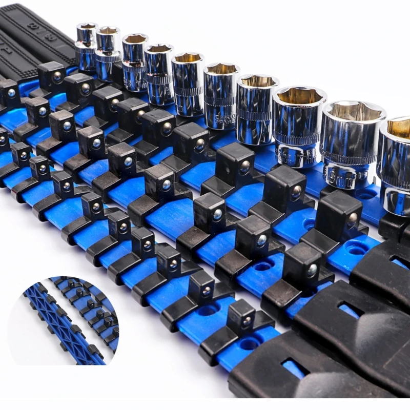 Portable Socket Wrench Storage Mount Holder Rack Suitable for Mechanics and More DIY 1/4 3/8 1/2Inch 3PCS/SET Dropship