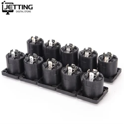 10pcs/lot 4 Pin Speaker Power Connector Female Jack Panel Mount 4 Pole 4 Core Chassis Socket Amplifier Loudspeaker Chassis