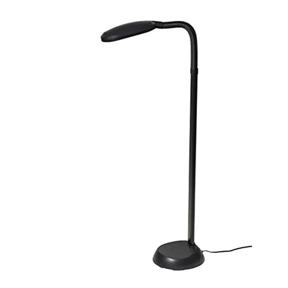 

Регулируемый стоячий светильник для растений с дизайном «гусиная шея», люминесцентная лампа 27 Вт, черная