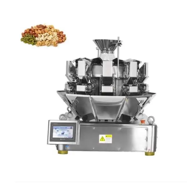 OEM Cheese Puffed Food Grain Rice Coffee Beans Weighing Filling Multi-Head Weigher Sugar Packaging Machine