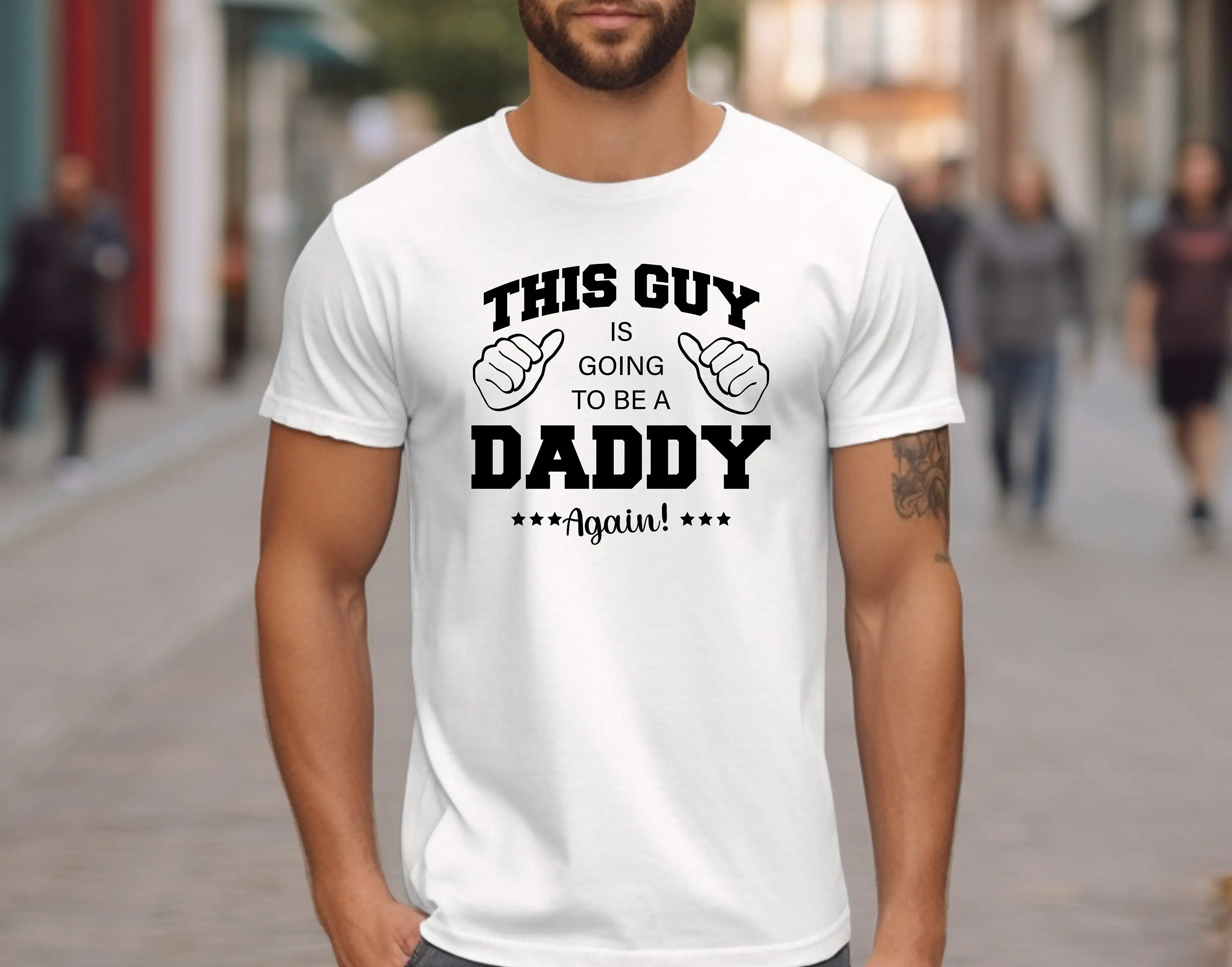 Baby Announcement Daddy T Shirt New Dad Pregnancy Father to be Reveal Husband