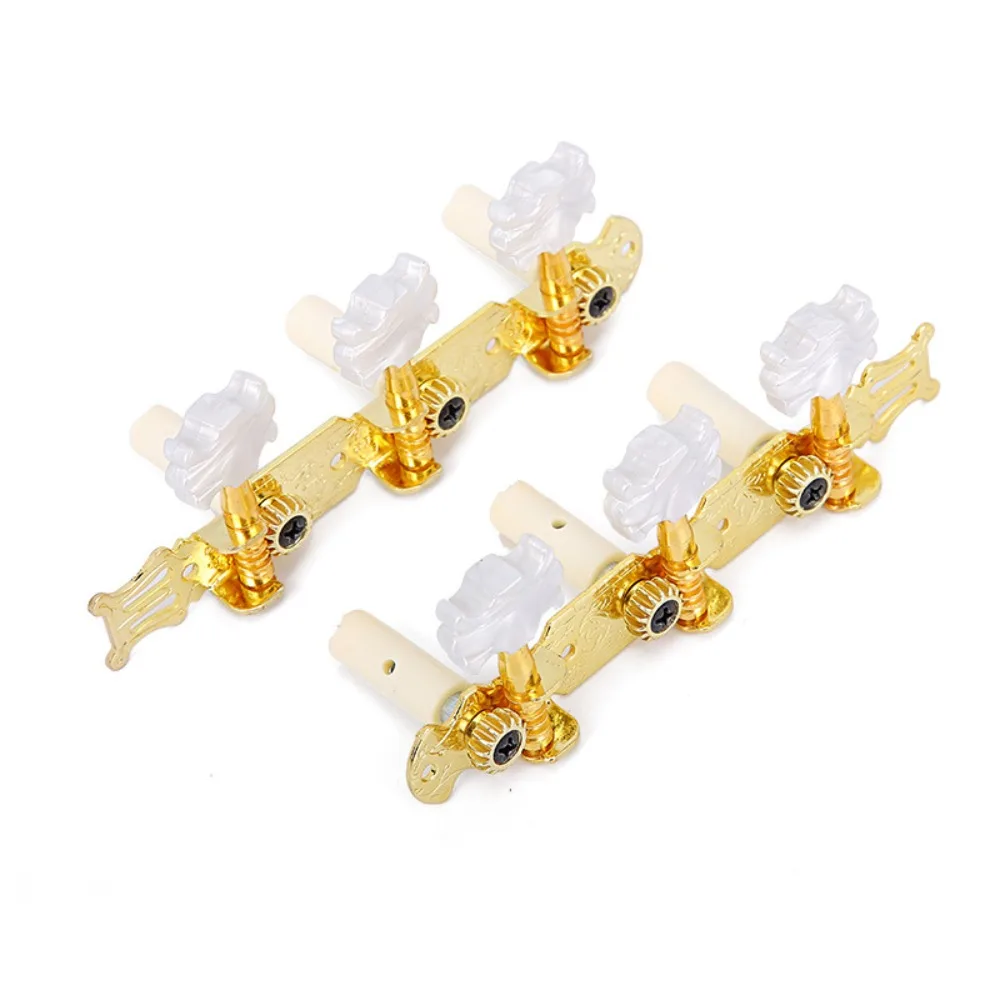 2Pcs/Set Metal Classical Guitar Tuning Pegs Machine Heads Locking Tuners Machine Head Tuners Keys Durable Semi-closed