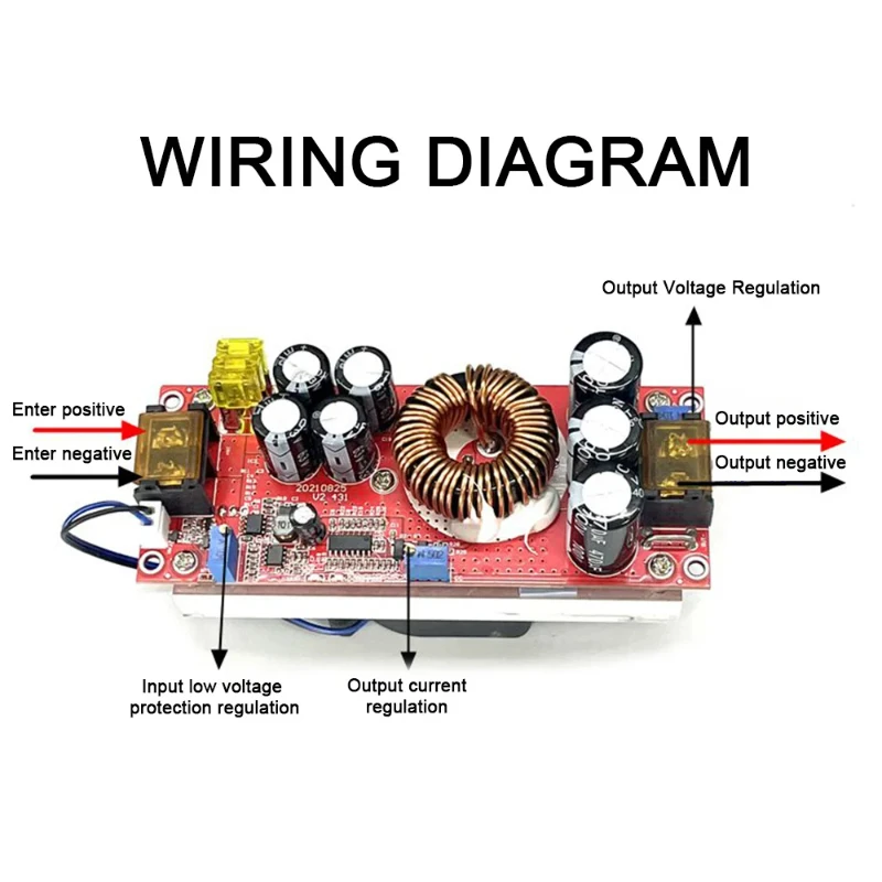 1800W 40A 1500W 30A 1200W 20A DC-DC Boost Converter Step Up modulo di alimentazione 10-60V a 12-90V caricatore di tensione regolabile