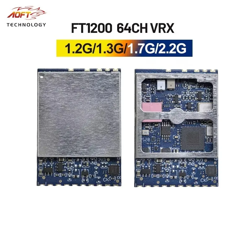 BoMs1.2G~2.2G VRX 64CH 1080~2200MHz FT1200 Video Receiver Module DC 5V Super Strong RSSI Signal Detection For RC Drones Model Pa