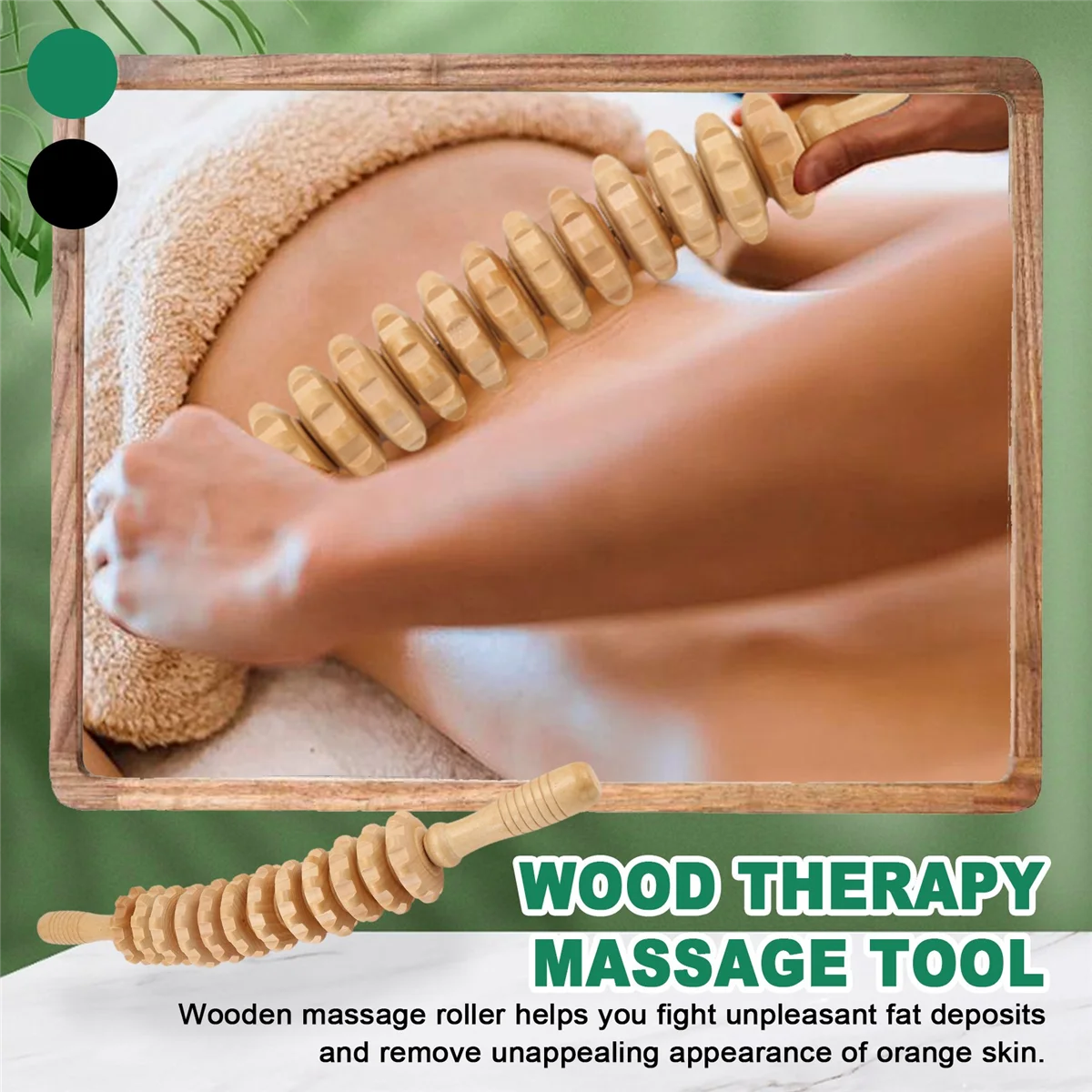 AYMR-12 Rulli Massaggiatore in legno Bastoncini per esercizi curvi Strumenti per massaggio per terapia del legno per tutto il corpo Rilascio del dolore muscolare