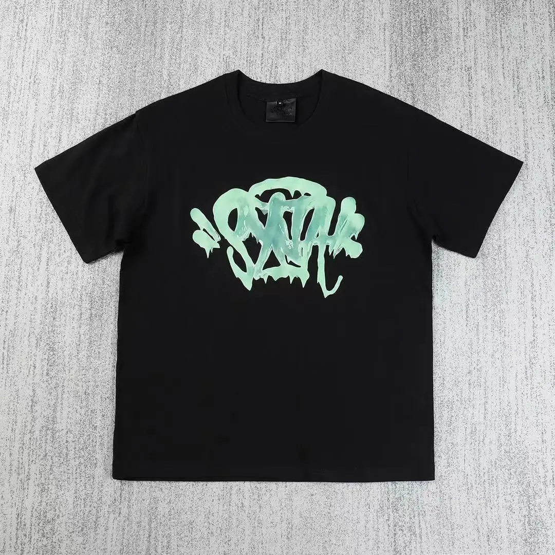 Summer fashion trend brand hip-hop letter print short-sleeved men's T-shirt loose soft round-neck breathable T-shirt for men