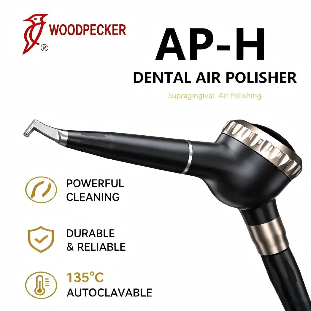 Original Woodpecker AP-H Dental Air Polisher Supragingival Cleaning 0.7mm Nozzle Detachable Three Section Handpiece