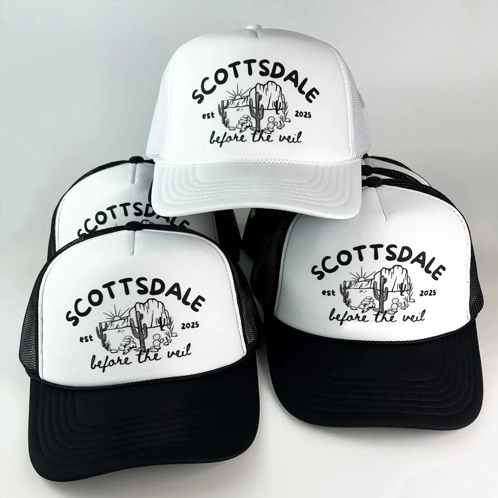 1 шт., шляпы дальнобойщика Scottsdale перед вуалью, роскошные шляпы дальнобойщика для девочек, путешествие, свадьба, девичник, сувениры