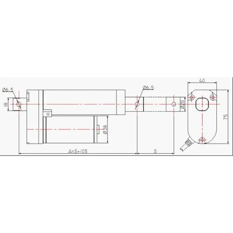 Putter listrik 12V 24V 500N 1000N 1500N aktuator Linear DTG-50 aktuator pembuka jendela 50mm-600mm aktuator Linear