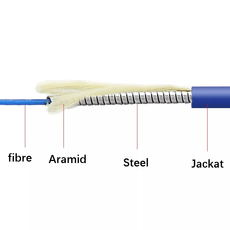 12 cores blue SC Armored patch cord 150m-300m 200m250m singlemode 12C LC FC ST APC SM 12 fibers optical fibre jumper outdoor