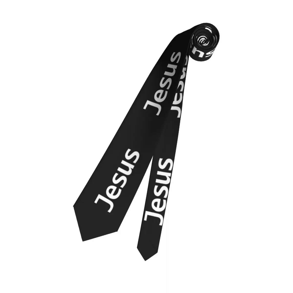 Personalized Christ Jesus God Neck Ties for Men Classic Faith Cross Silk Party Necktie