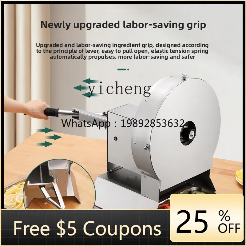

Slicer Potato Slicer Commercial Fully Automatic Manual Slicing Fruit Meat Vegetable Cutting Machine