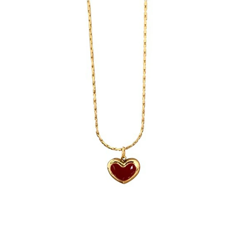 1Pc Women Sweet Heart Pendant  Necklace For Elegant Niche Design Party Jewelry Wedding Gifts