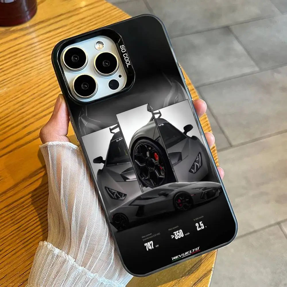 Picture 4: L-LamboS R-Revuelt-ooS The Bull Phone Case For iPhone 16 17 15 14 12 13 Pro Max Black Candy Matte Shockproof Cover