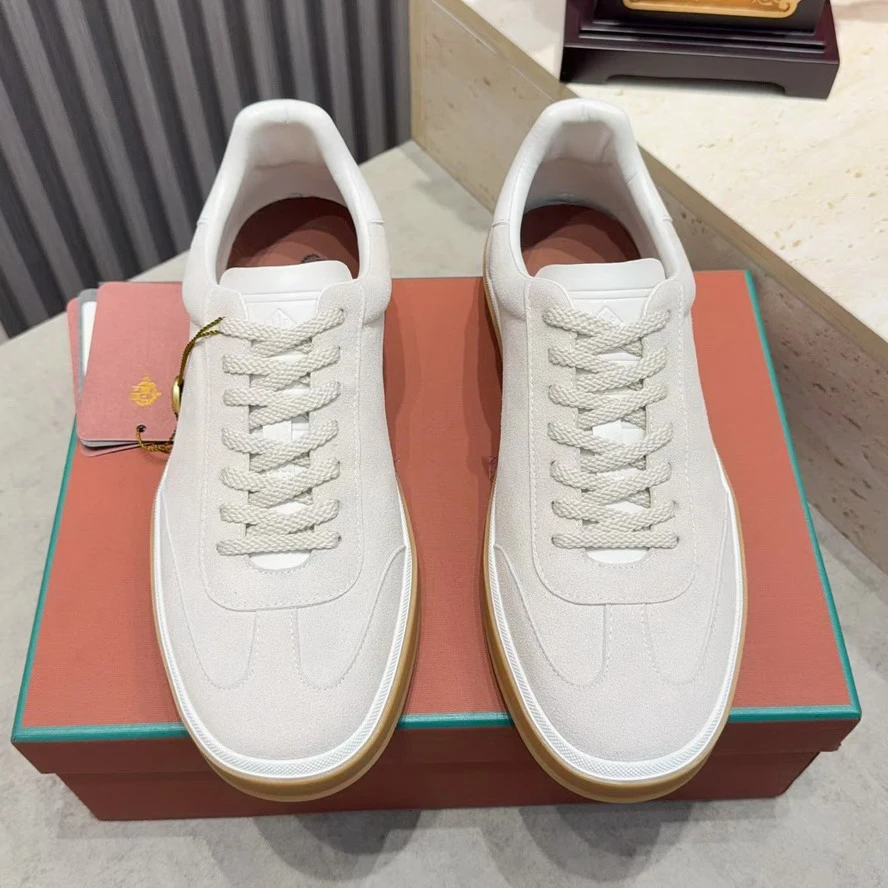 Classic Men's LP Training Shoes Leather Slip-On Casual Sports Breathable Leather Low Tops round Toe Color Block Design