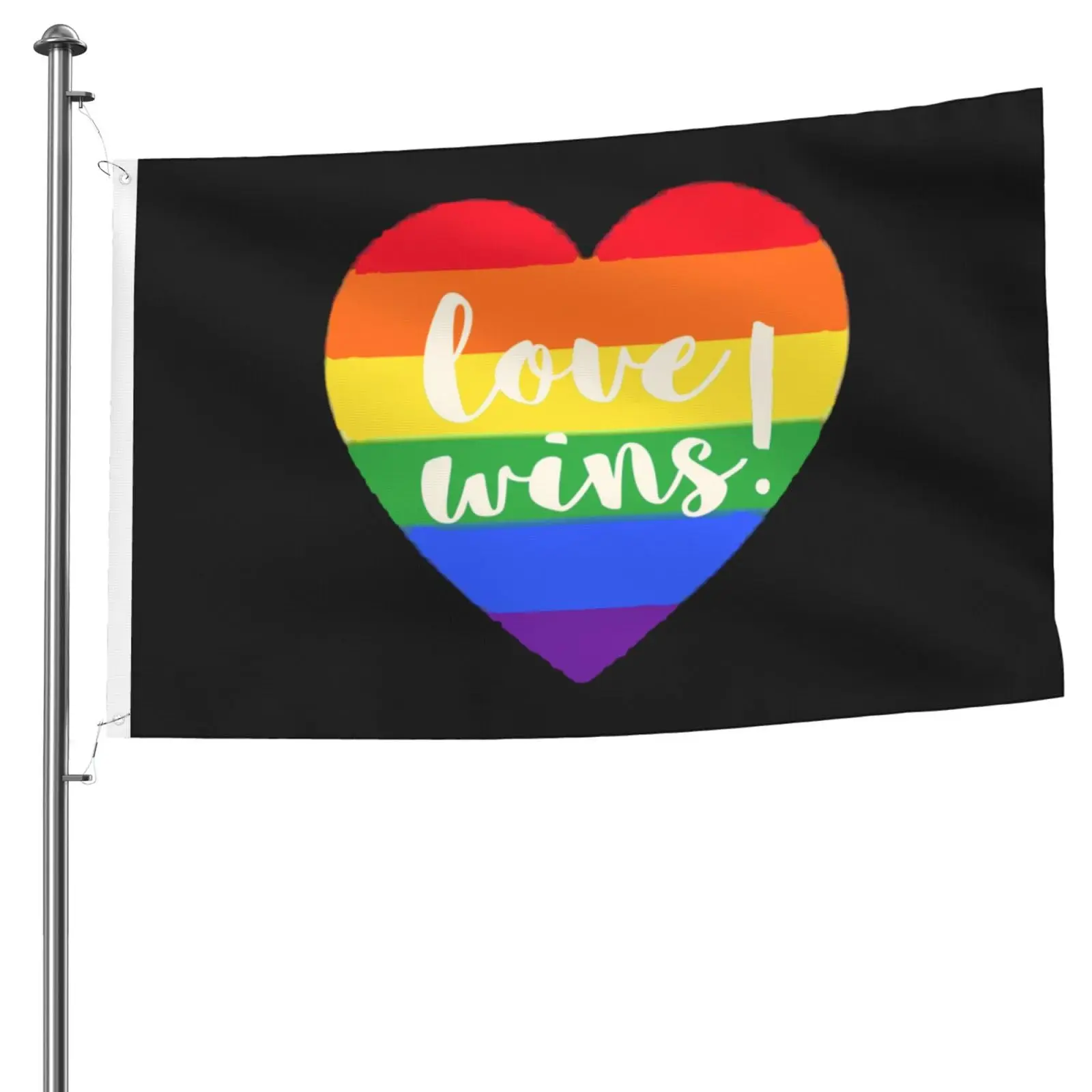 Flagnshow 100% Polyester Love Wins Flag