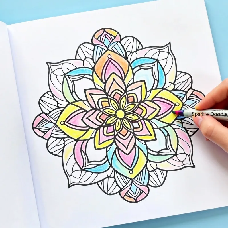 An Adult Decompression Mandala Meditation Coloring Graffiti Picture Book, 36 Different Patterns, Artistic Creation, A Good Gift