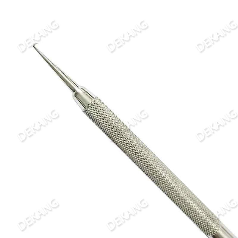 إبرة حب الشباب ذات الخطاف المنحني، إبرة كيرين هوك للرؤوس السوداء، قطف حب الشباب، المسام المغلقة، حبيبات الدهون، إبرة متخصصة